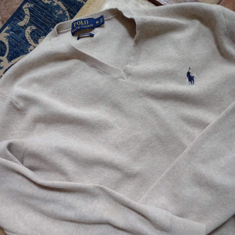Polo by Ralph Lauren Pima Cotton V-neck Sweater